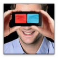 3D glasses simulator icon