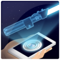 3d lightsaber hologram joke icon