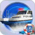 3D Police Speed Boat Parking icon