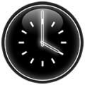 Black Clock Widget icon