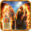 Burning Skull Zipper Lock icon
