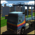 Car Transporter Truck Driving icon