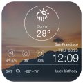 Clock Weather Grayglass icon