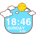 Cute Sunshine Clock Widget icon