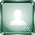 exDialer Glass Metal Frame BlackGreen theme icon
