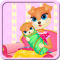 Female Dog Gives Birth A Puppy icon