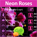 GO SMS Neon Roses Theme icon