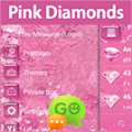 GO SMS Pink Diamonds Theme icon