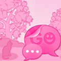 GO SMS Pro Theme Pink Cat icon