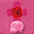 GO SMS Theme Pink Rose Cute icon