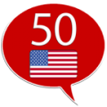 Learn English (USA) - 50 languages icon