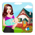 Mother Feeding And Care Baby icon