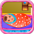 Newborn Baby First Bathing icon