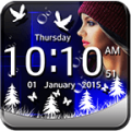 Photo Digital Clock Live Wallpaper icon