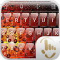 Theme x TouchPal Glass Red Drops icon