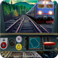 Train driving simulator icon