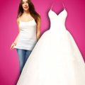 Wedding dress bride photo icon