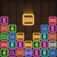 Drop Number Neon icon