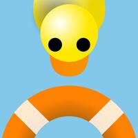 Duck rescue boat icon