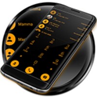 ExDialer Flat BlackOrange theme 12.0