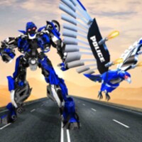 Flying Police Eagle Bike Robot Hero icon