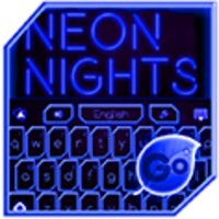 GO Keyboard Blue Neon Theme 1.2.4