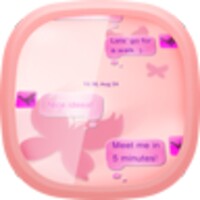 GO SMS Pink Butterflies Theme icon