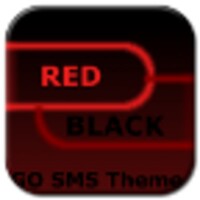 GO SMS Red Black Neon Theme icon