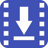 Black video downloader icon