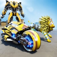 Lion Robot Transform Bike War icon