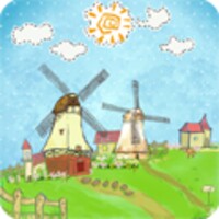 Cartoon windmill icon