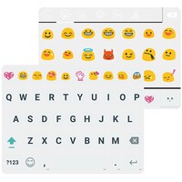 Material White Emoji Keybaord icon