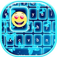 Neon Blue Emoji Keyboard 2.4