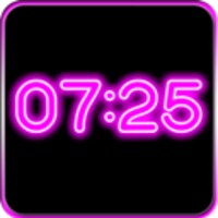 Neon Digital Clock LWP icon