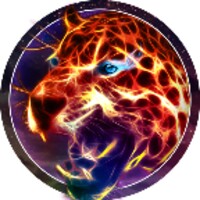 Neon Wild Animal Theme: Flaming Cheetah icon