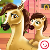 Pony and Newborn Baby Caring icon