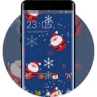 santa snow christmas icon