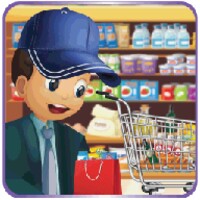 Supermarket boy food shopping - A crazy market cle icon
