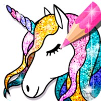 Unicorn Coloring Book Glitter icon