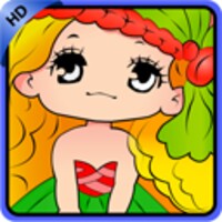 Coloring book princess icon