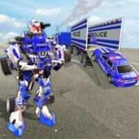 US Police Robot Transport Truck Driving Games icon