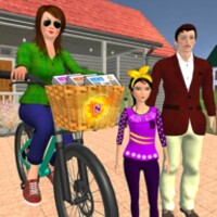 Working Mom Paper Girl Family Games icon